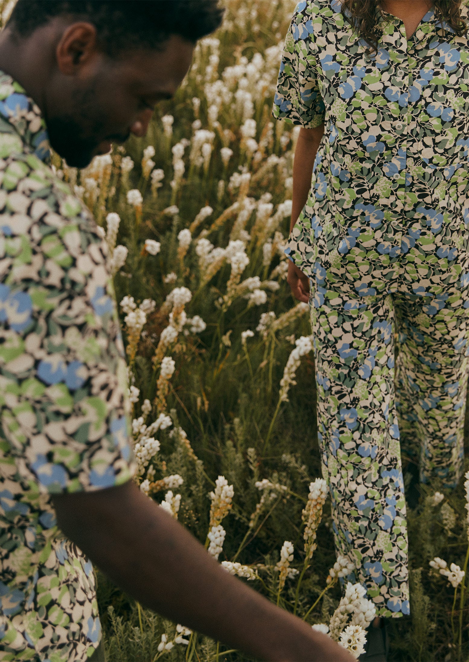 Hedgerow Print Poplin Shirt | Acid Green