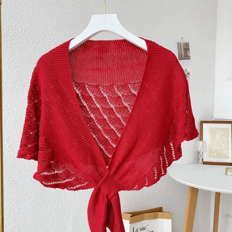 Women's Sweet Solid Color Polyester Shawl