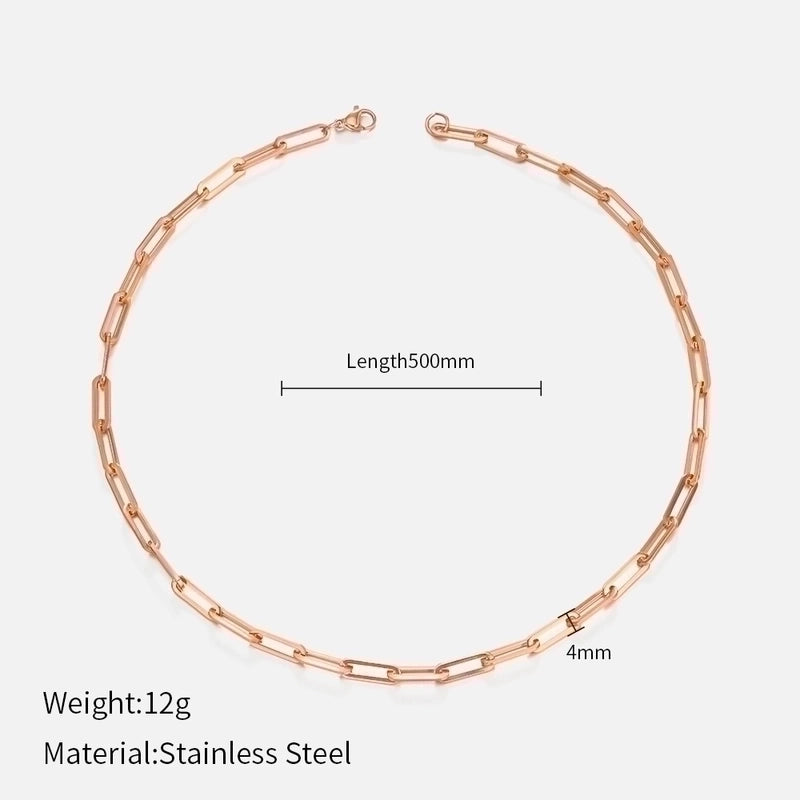 Minimalist None 304 Stainless Steel Stainless Steel Necklaces