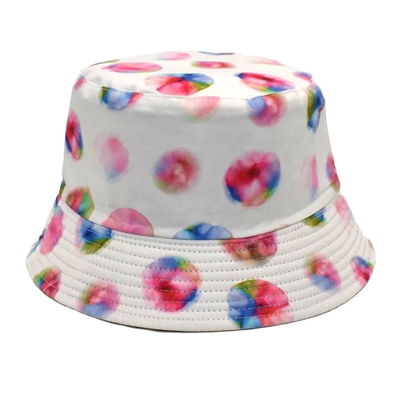 Unisex Casual Tie Dye Printing Wide Eaves Bucket Hat