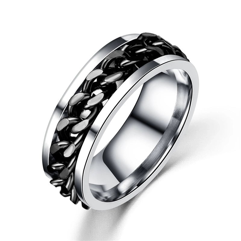 Minimalist Waves Titanium Steel Plating Gold Plated Rings