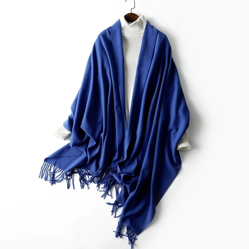 Women's Fashion Solid Color Artificial Wool Polyester Winter Scarves