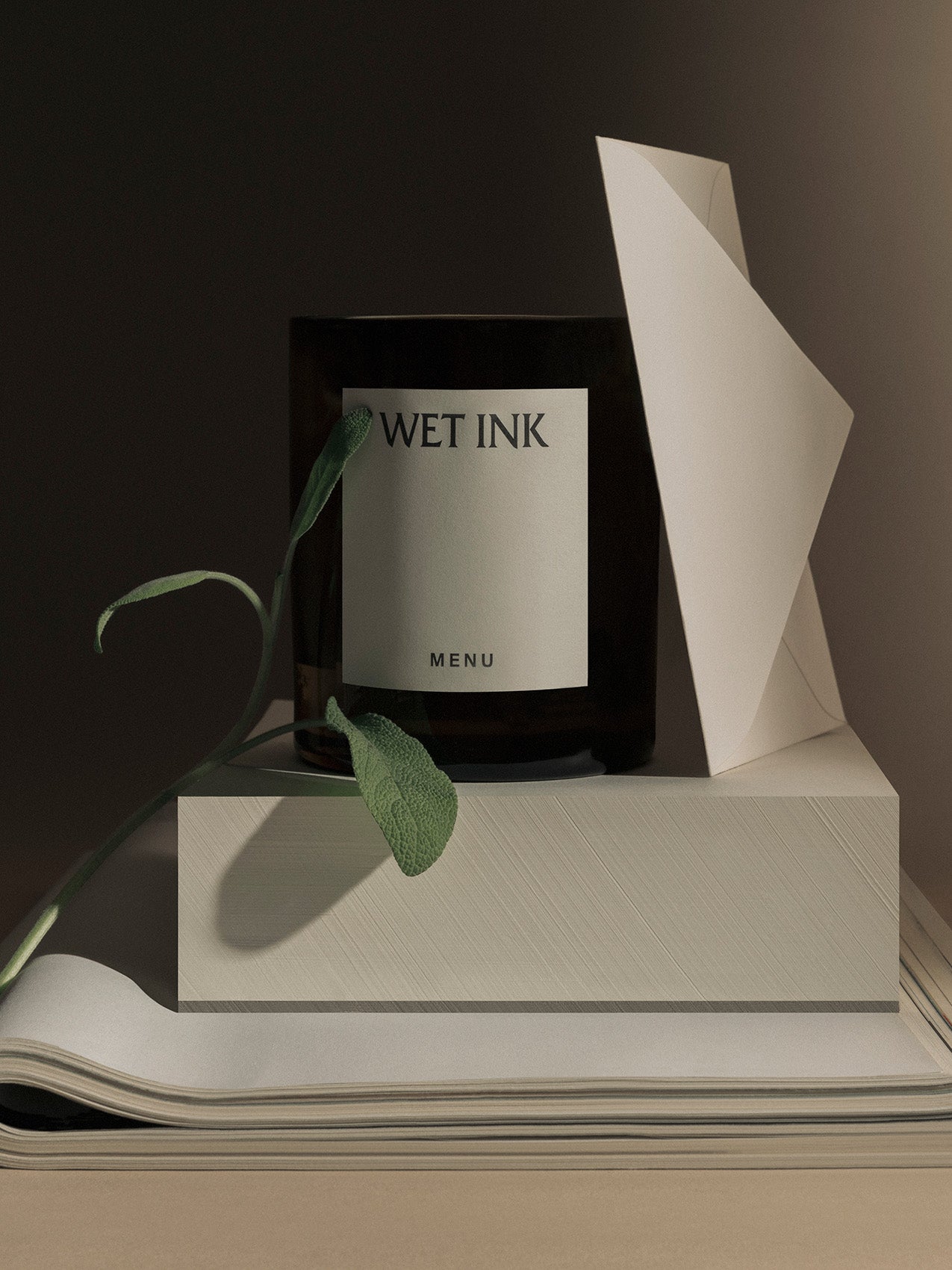 Olfacte Scented Candle. Wet Ink