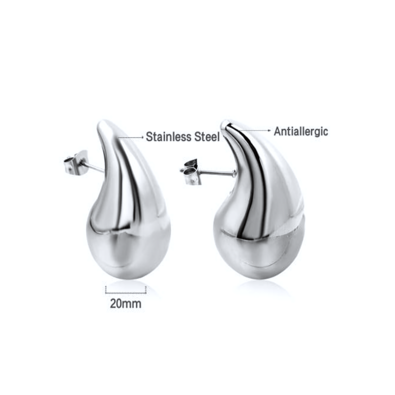 Tear drop studs - Gold