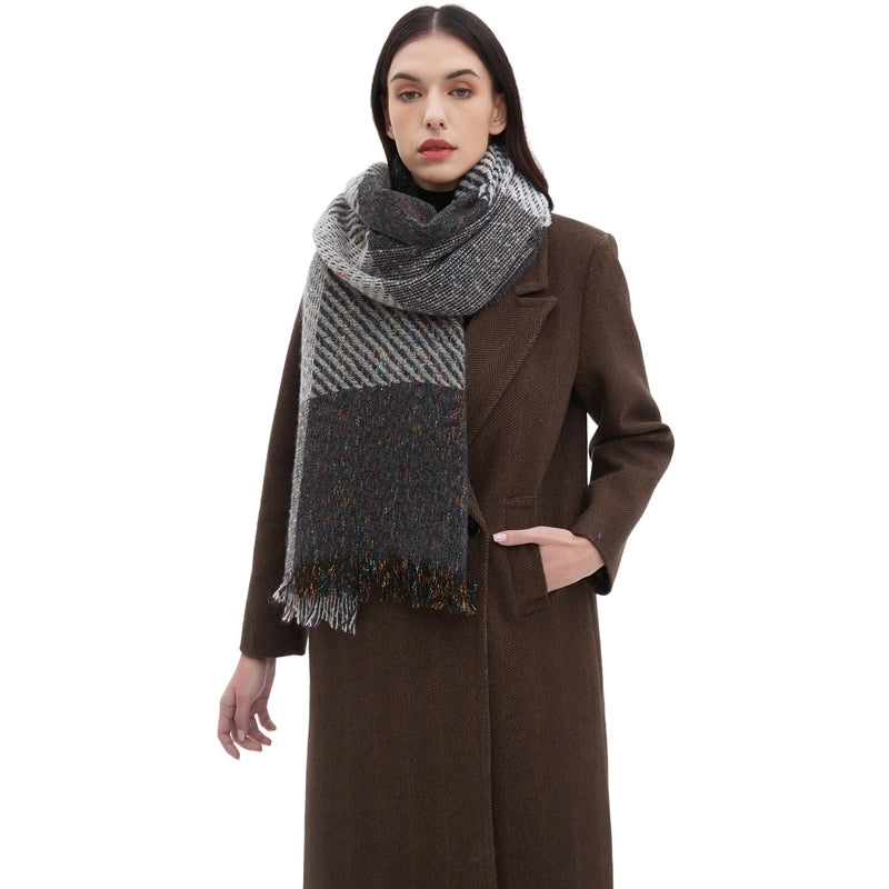 Unisex Casual Minimalist Color Block Polyester Scarf