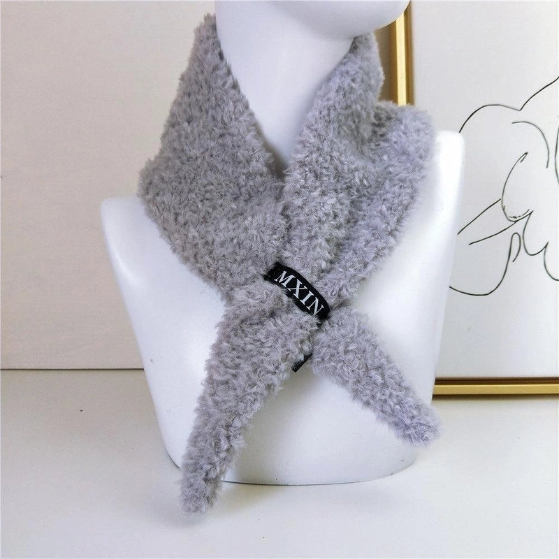 Women'S Sweet Solid Color Patchwork Scarf