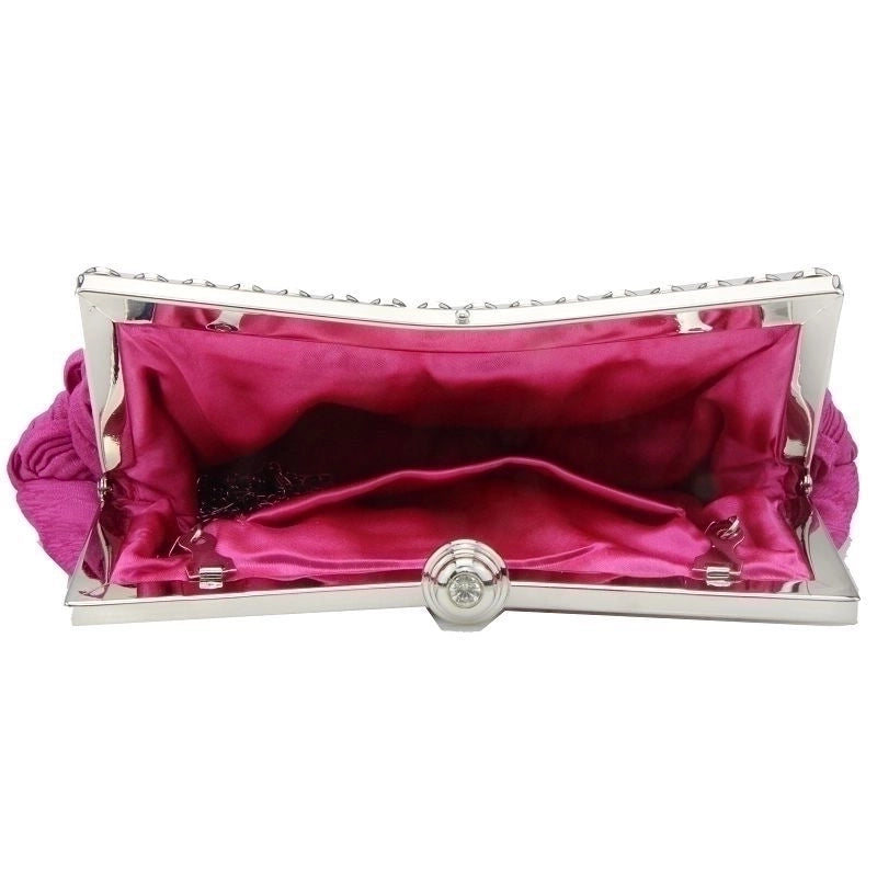White Red Purple Polyester Solid Color Rhinestone Dumpling Shape Evening Bags
