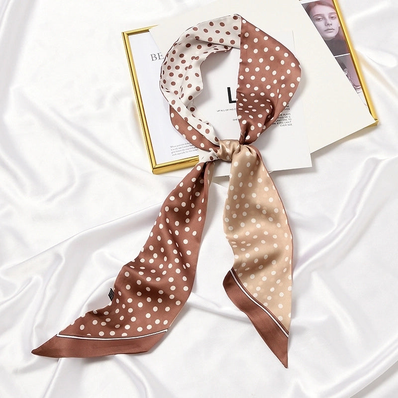 Women's Elegant Sweet Plant Satin Silk Scarf