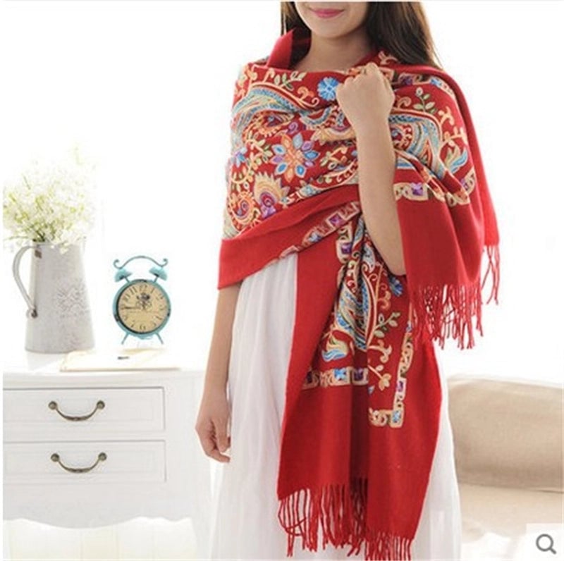 Women's Elegant Printing Imitation Cashmere Shawl