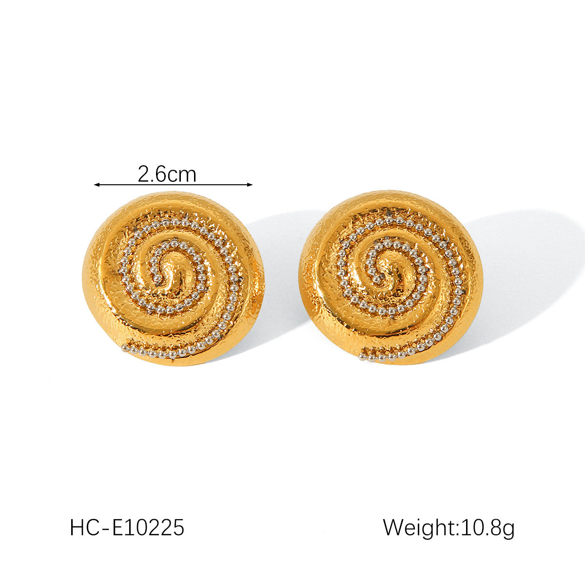 Pearl Geometric Stainless Steel Electroplating Earrings
