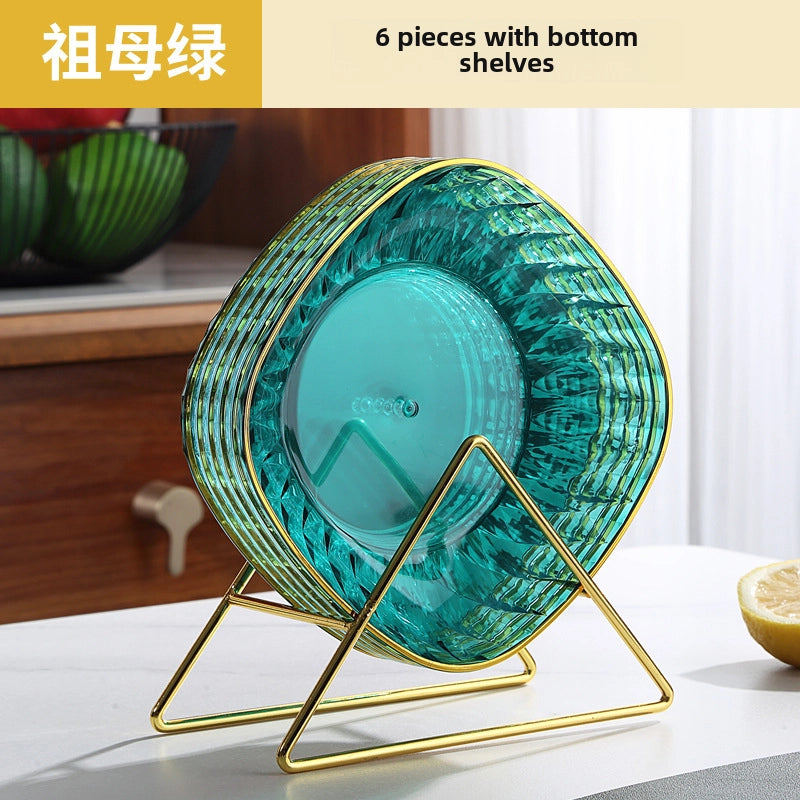 Light Luxury Transparent High-grade Bone Spitting Dish Household Dining Table Bone Dish Food Grade Snack Dish Fruit Dish Candy Nut Dish