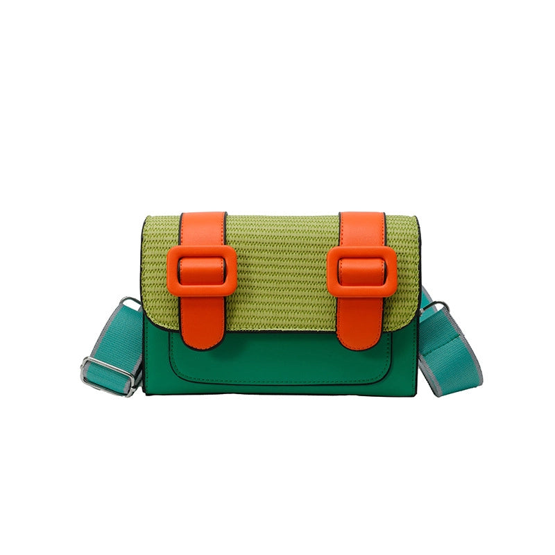 Women's Medium Pu Leather Solid Color Classic Style Streetwear Square Flip Cover Crossbody Bag