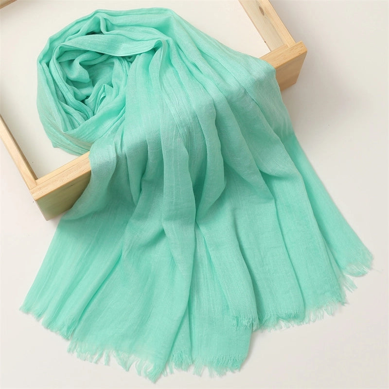 Women's Basic Solid Color Polyester Scarf
