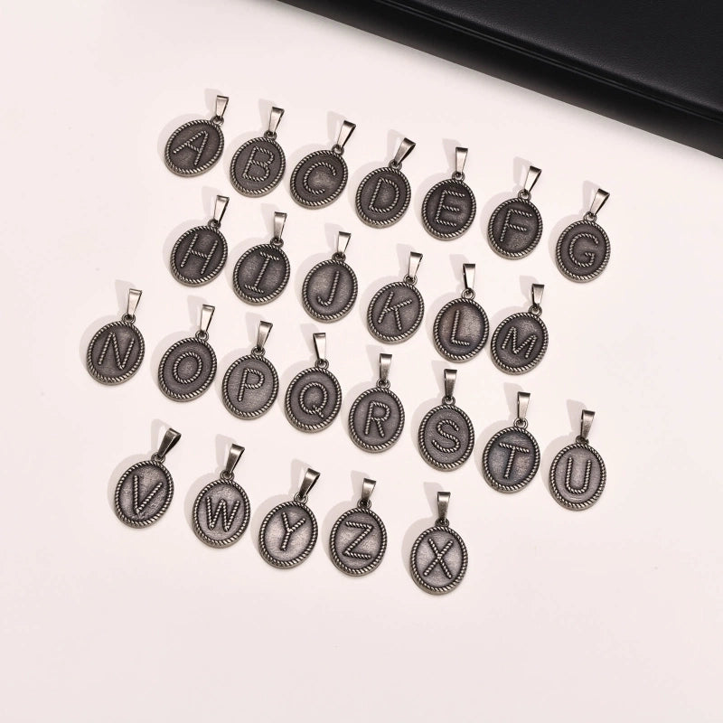 304 Stainless Steel Vintage Style Minimalist Classic Style Plating Letter
