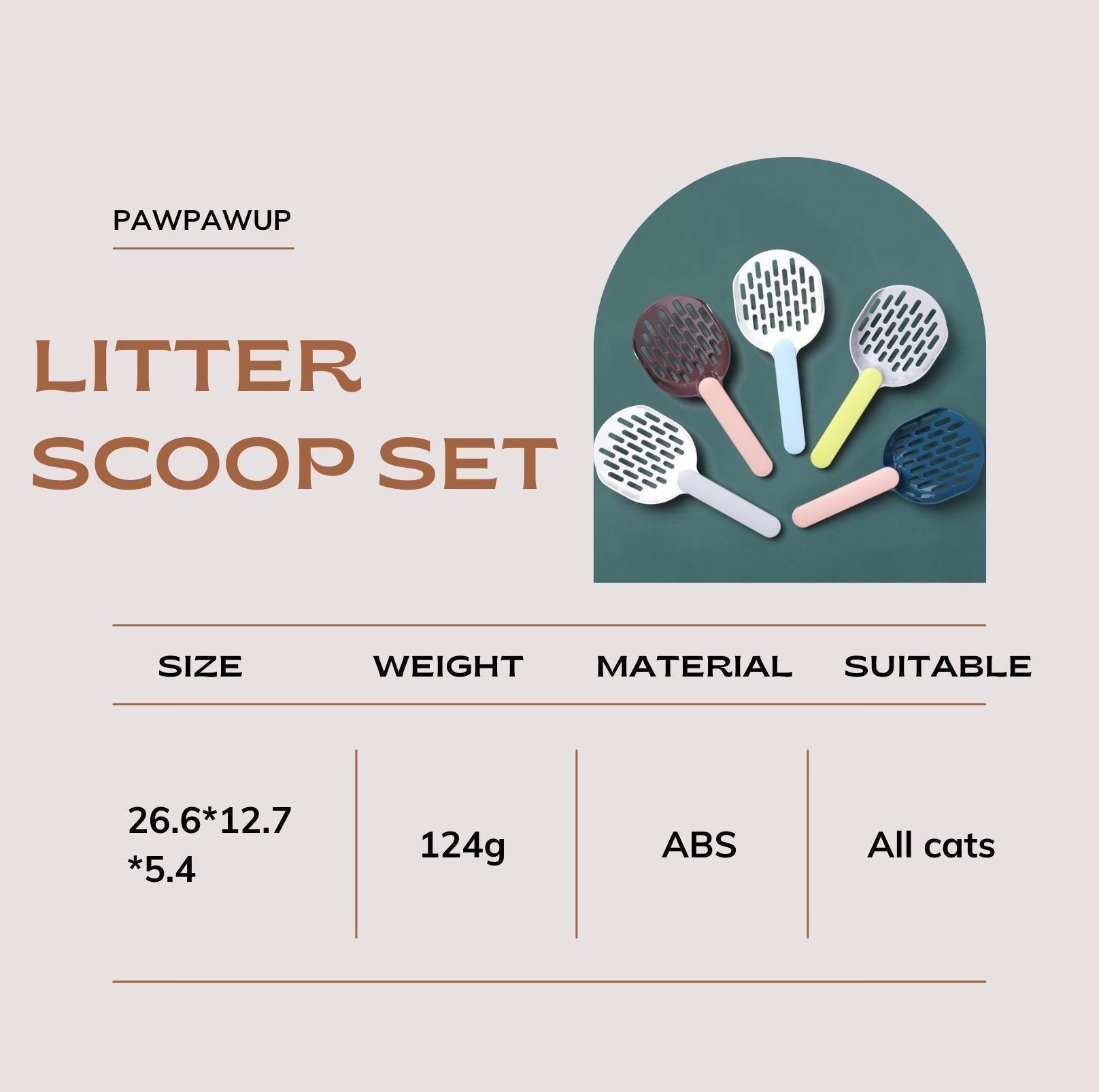 Efficient and Comfortable Cat Litter Scoop Set