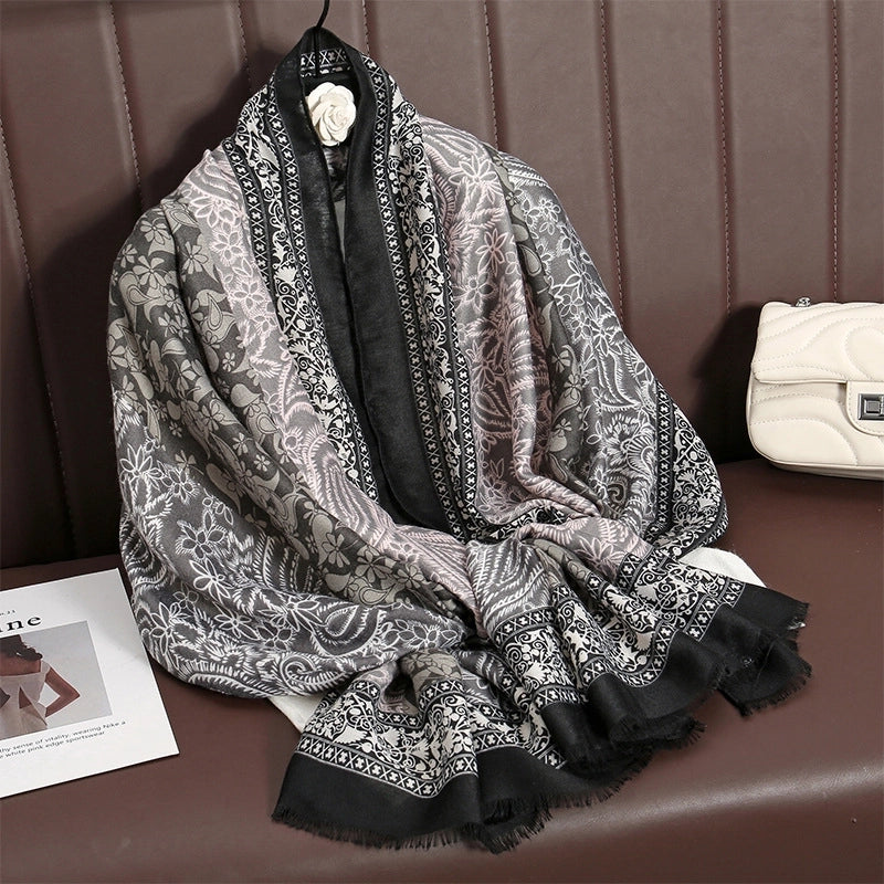 Women's Business Basic Lady Printing Polyester Scarf