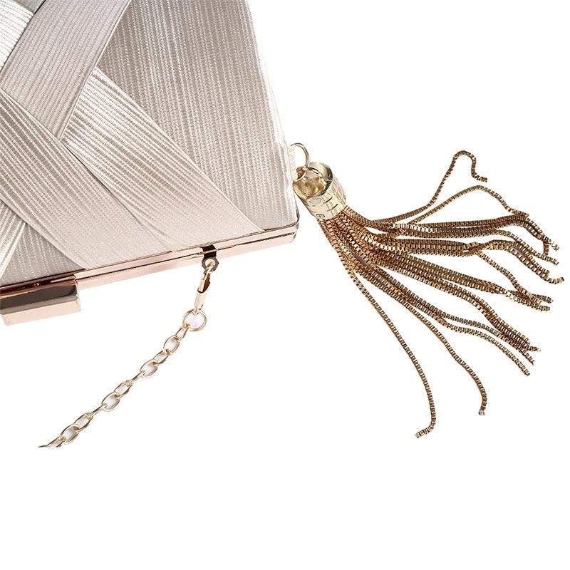 Black Silver Gold Solid Color Evening Bags