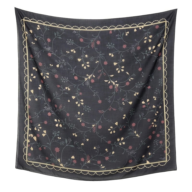 Women's Sweet Flower Polyester Kerchief