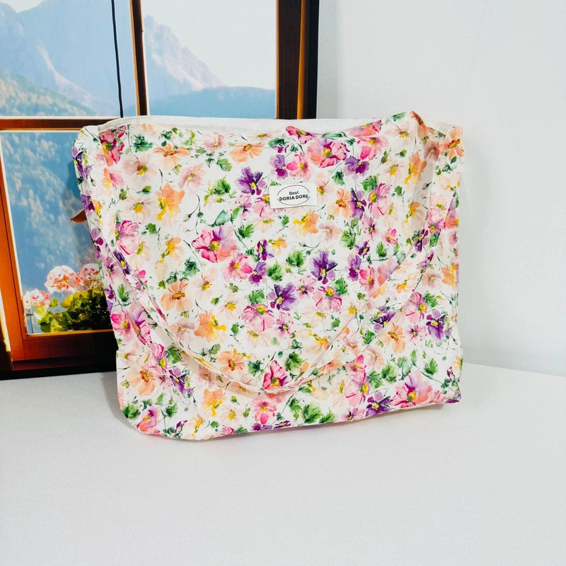 New Niche Design Floral Shoulder Bag Crossbody Bag Women's Fresh Sweet Street Large Capacity Handbag Trendy