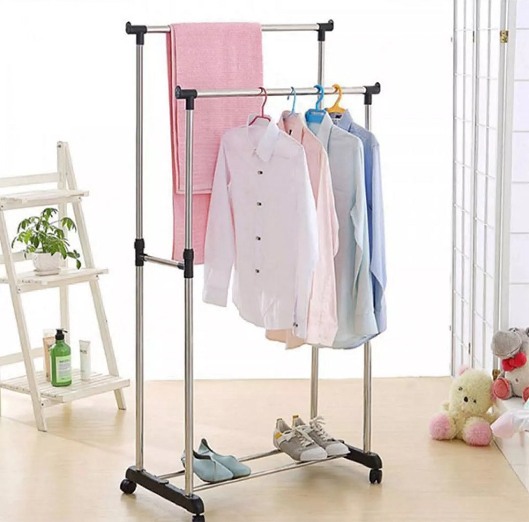 DUAL POLE CLOTHES RACK