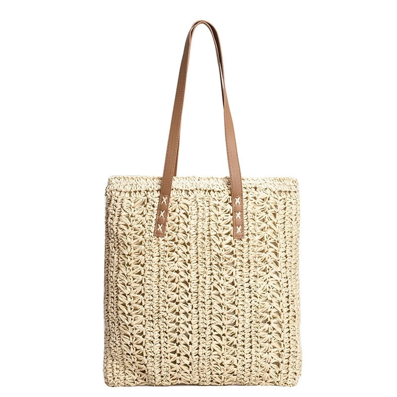 Women's Large Straw Streetwear Straw Bag