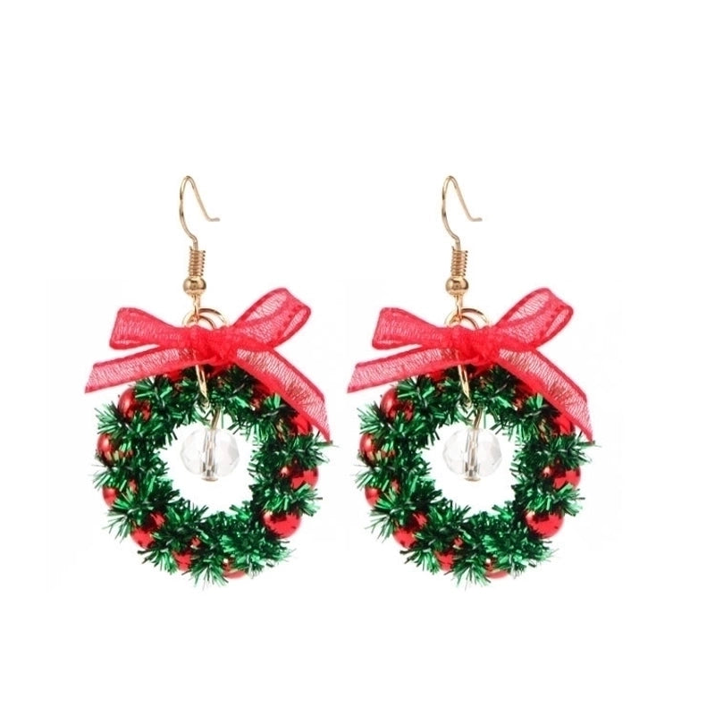 Fashion Santa Claus Christmas Socks Bell Epoxy Alloy Earrings