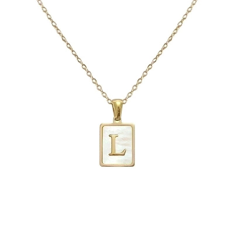 Casual Letter Titanium Steel Metal Pendant Necklace