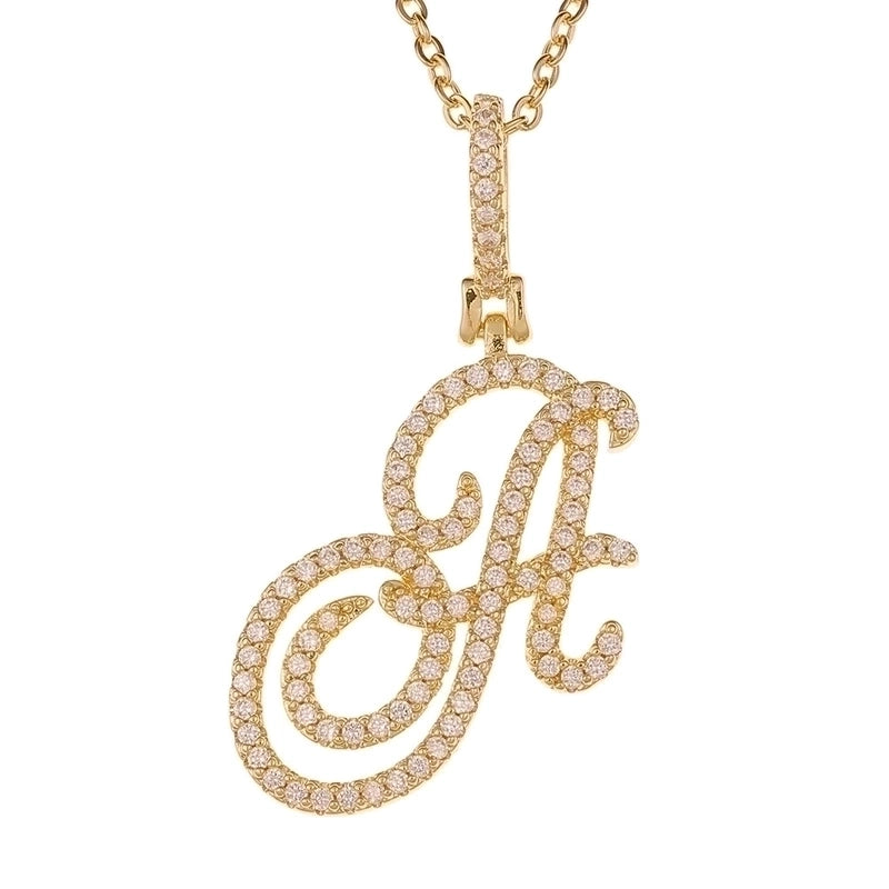 Zircon 26 English Letter Pendant Copper Necklace
