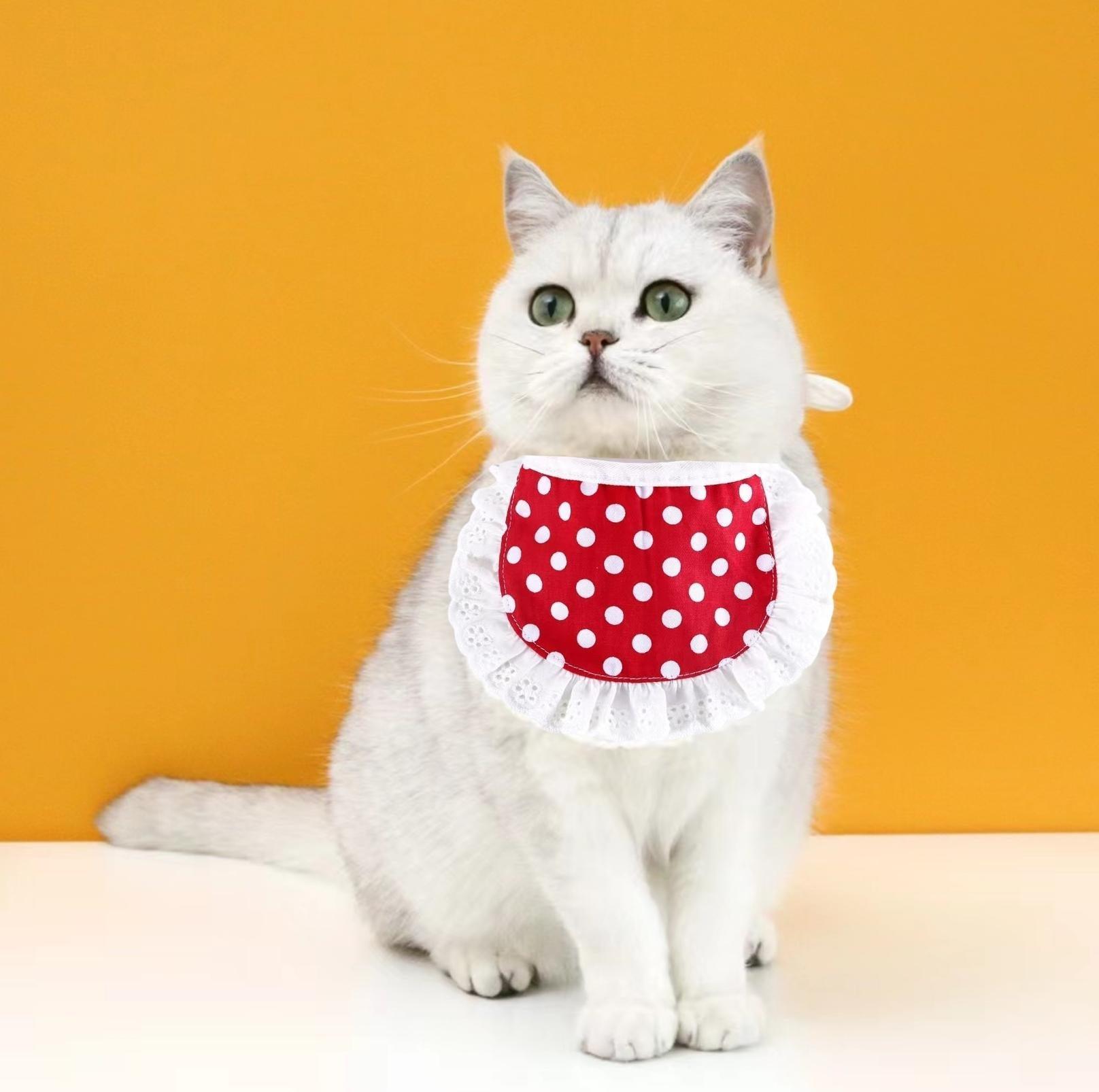Cute Adjustable Cotton Pet Bibs In Multiple Designs