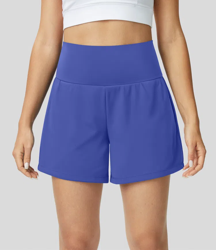 ⚡7 Packs for $24.98⚡Super High Waisted Back Pocket & Side Hidden Pocket 2-in-1 Yoga Shorts, 7/14 Color Sets
