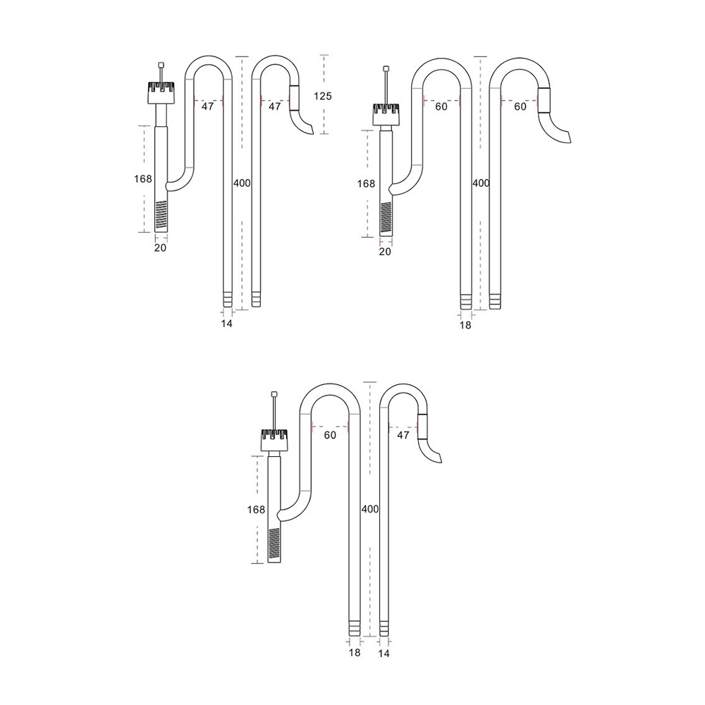 Stainless Steel Inlet and Outlet Pipes For Aquarium
