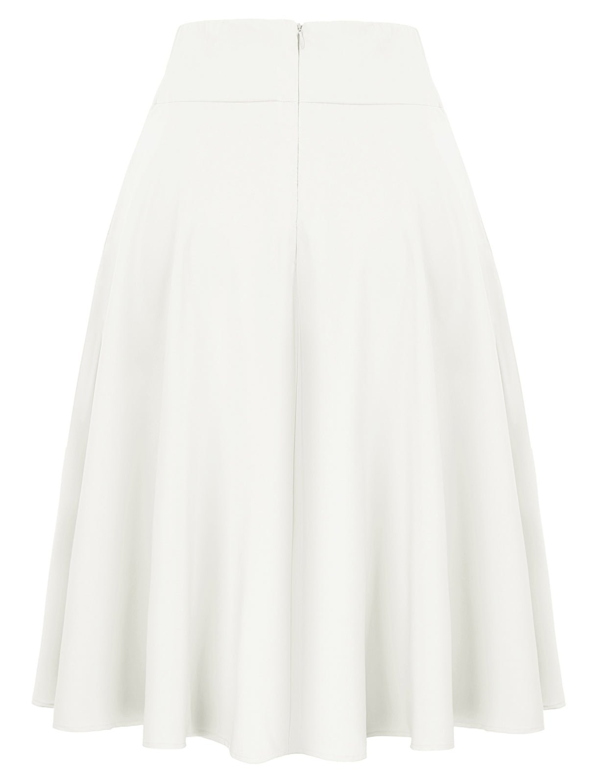Vintage High Waist A-Line Pockets Skirt Skater Flared Midi Skirts