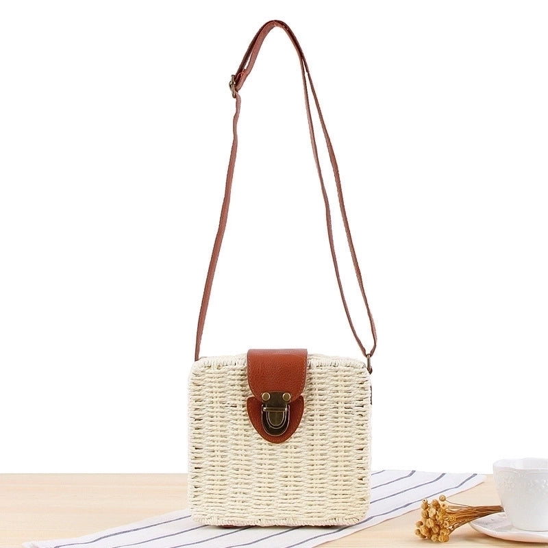Women's Small Spring&summer Paper String Vintage Style Straw Bag