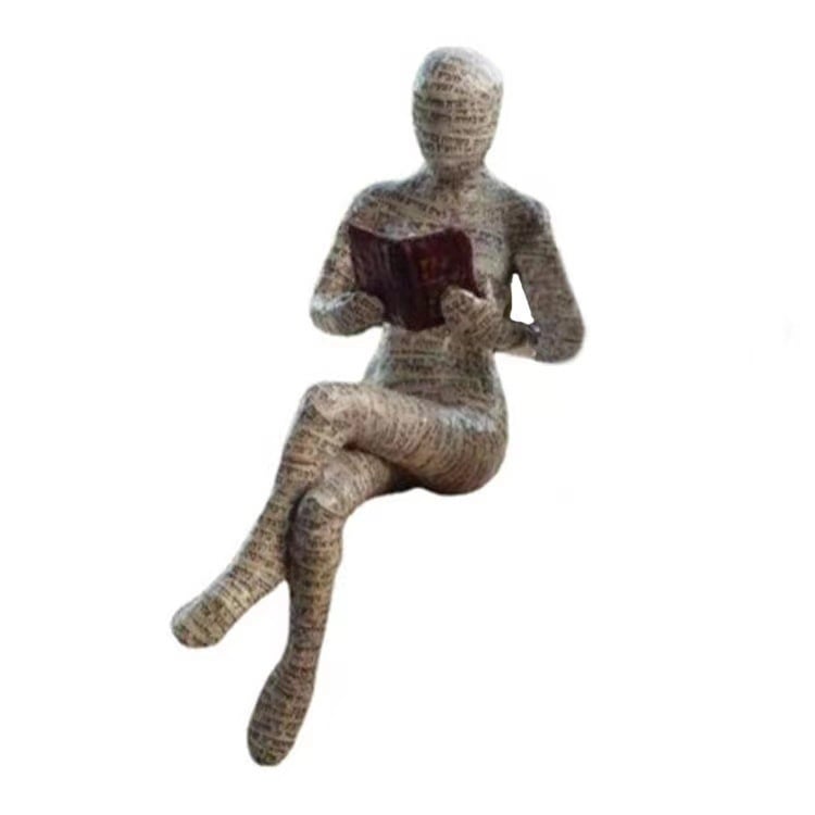 📚Nordic Modern Reading Woman Statue