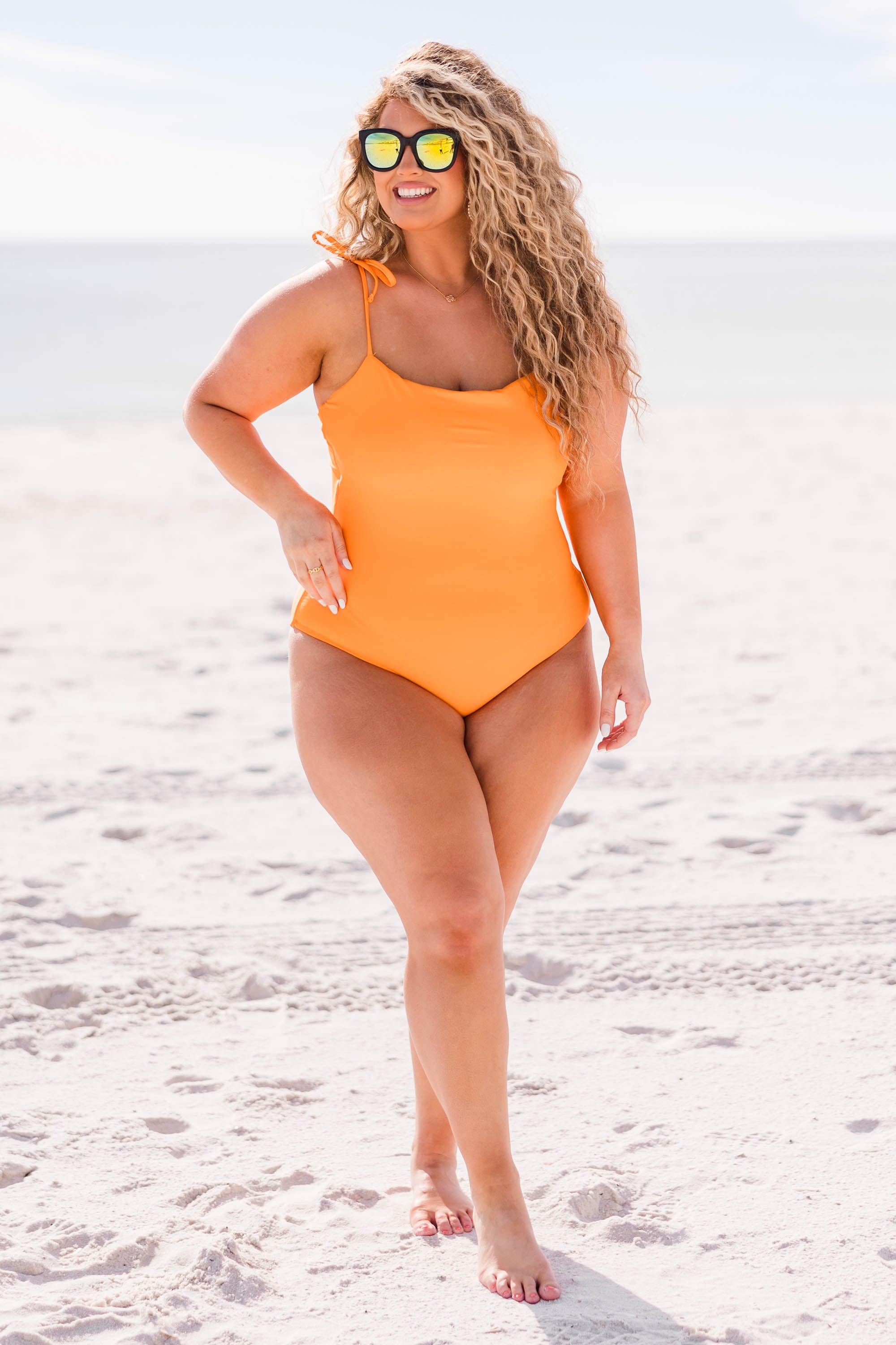 Seaside Sweetheart Swimsuit. Orange