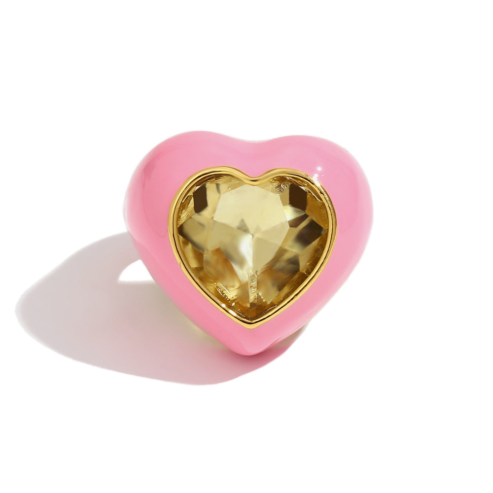 Minimalist Fashion Ellipse Quadrilateral Round Geometric Stainless Steel 18K Gold Plated Rings