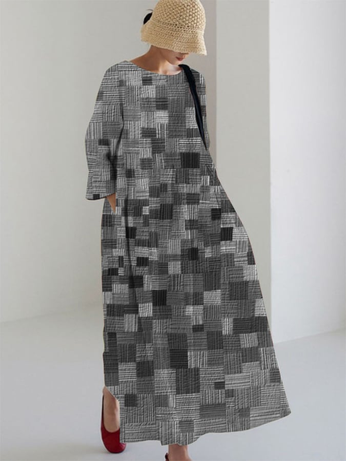 Women's Art Print Casual Loose Dress
