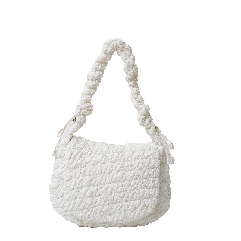 Women's Nylon Solid Color Streetwear Square Flip Cover Underarm Bag