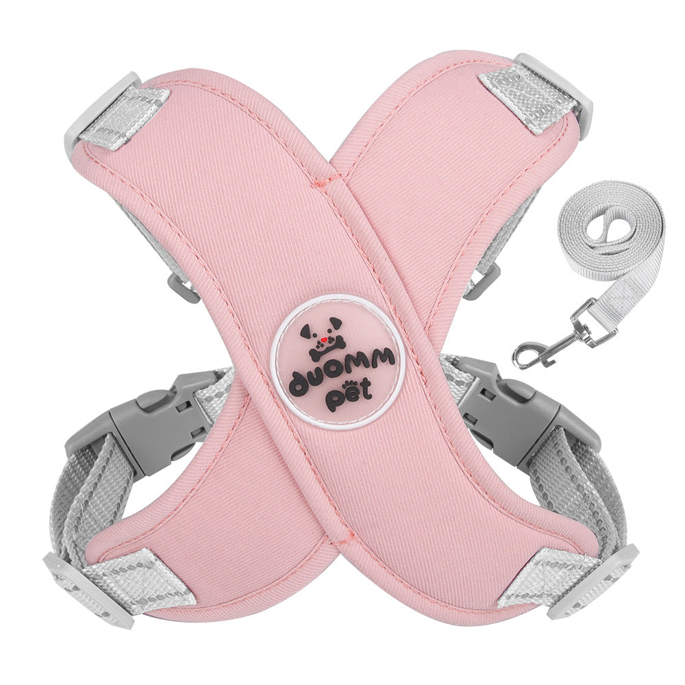 Breathable Crossed Dog Harness Leash