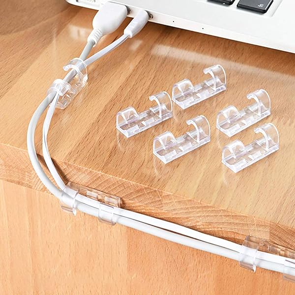 Self Adhesive Transparent Cable Clips Wire Holder Sticky Heavy Duty Cable Clips