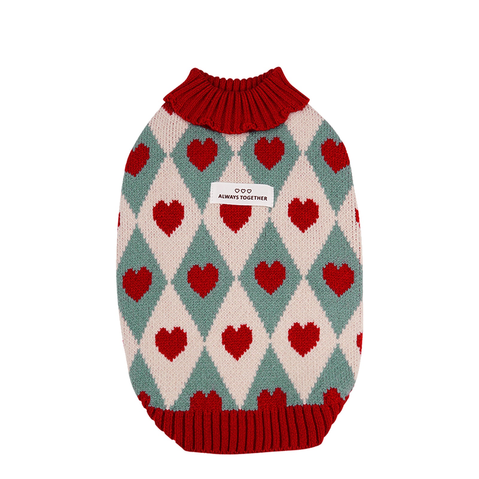 Heart Printed Dog Cat Sweater Vest
