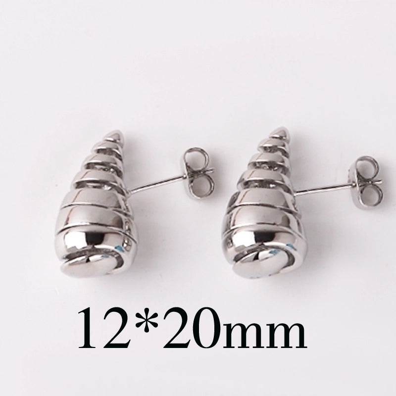 1 Pair Basic Minimalist Geometric Plating Copper Ear Studs
