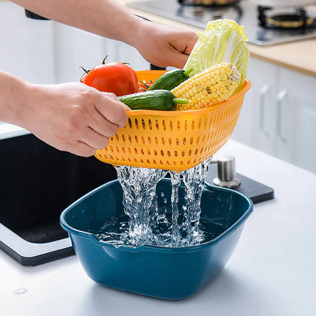 🔥New Year Promotion-Double-Layer Vegetable Basket