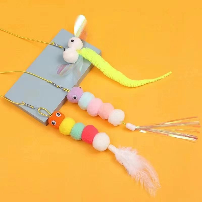 Cat Toy Hanging Door Pet Cat Felt Toy Retractable Catnip Hanging Cat Toy