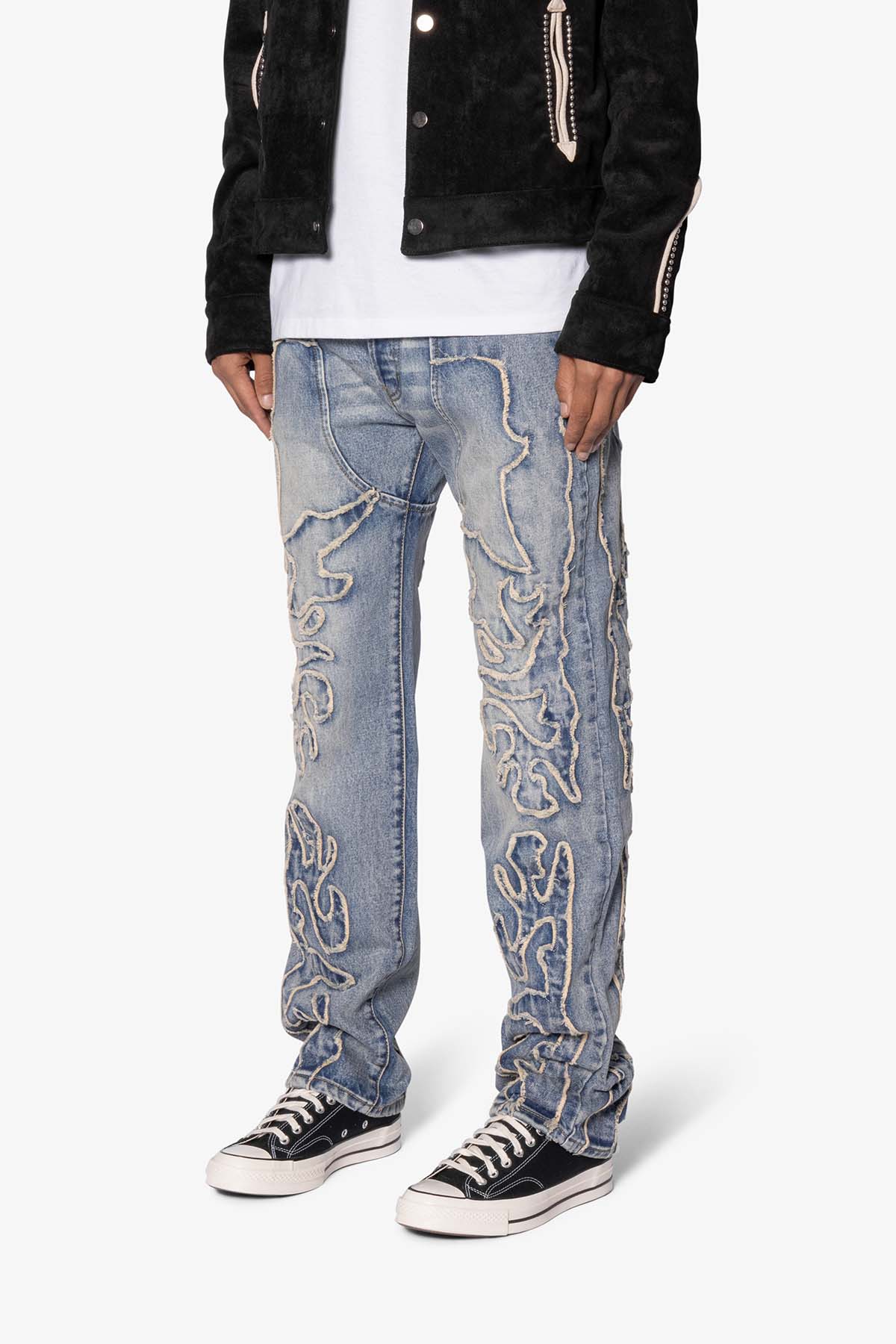 V691 Western Baggy Denim - Blue