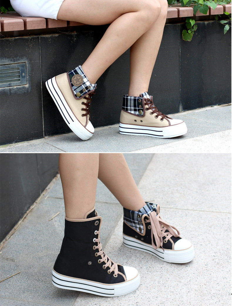 High-top casual canvas shoes KF2298