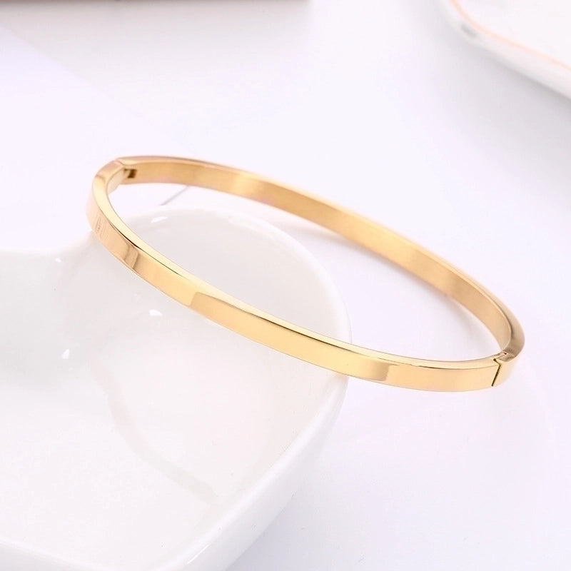 Basic Solid Color Stainless Steel Bangle