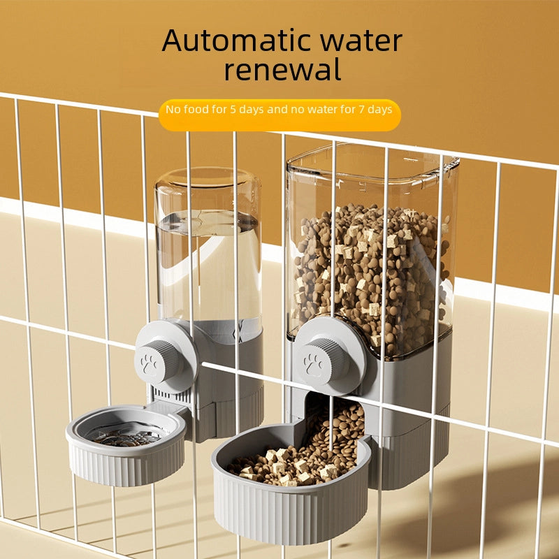 Hanging Pet Waterer Dog Water Supplies Cat Bowl Automatic Feeder Hanging Cage Dog Bowl Cat Dish Feeding Equipment