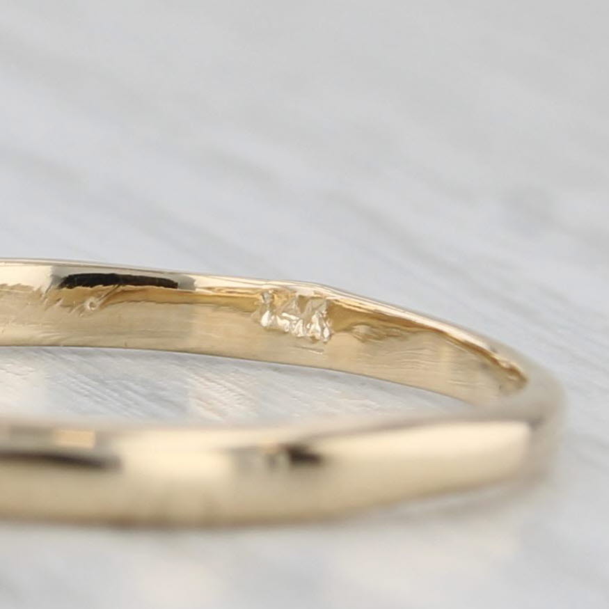 0.24ctw Diamond Clusters Ring Guard Jacket 14k Yellow Gold Size 7 Bridal Wedding