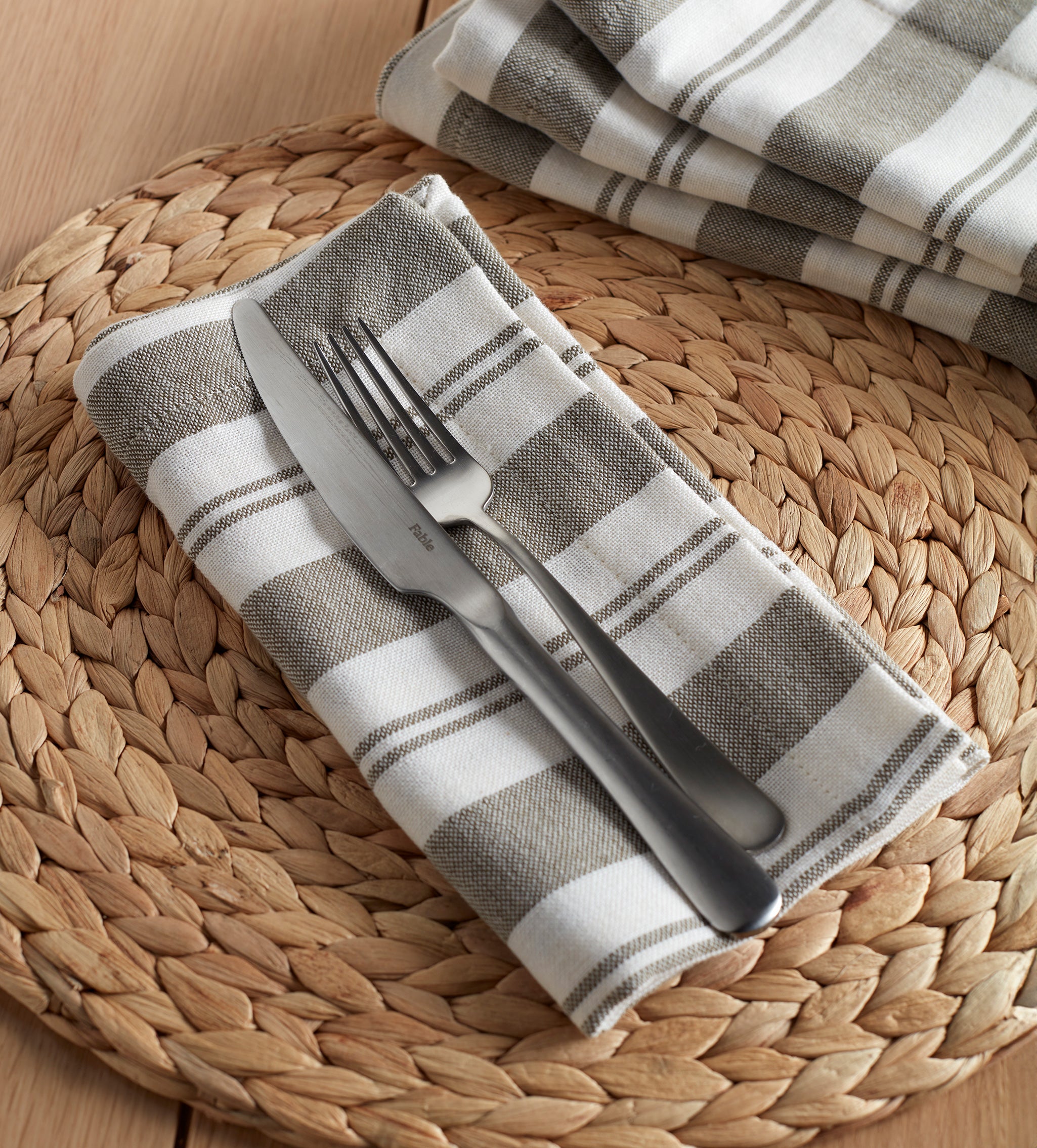 Dark Olive Isaac 100% Cotton Napkins - Set of 4